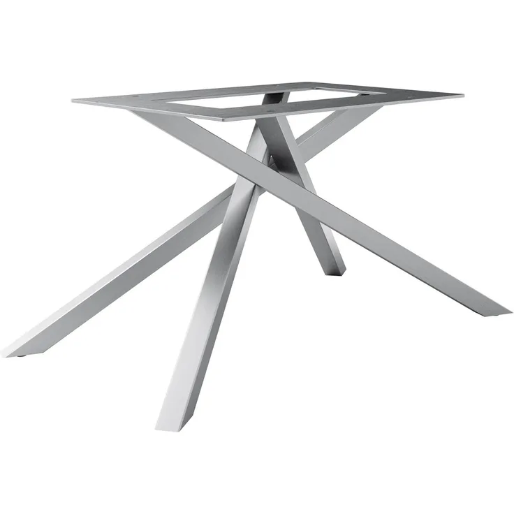 Kreuzgestell Rechteck Edelstahl für Tischplatten ab 200 cm