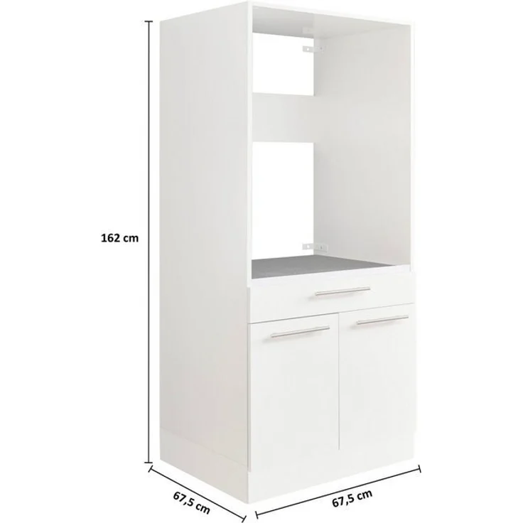 LAUNDREEZY 2x Waschmaschinenschrank mit 2x Schrankaufsatz, Weiß - Waschmaschinen-Überbauschrank TÜV-zertifiziert mit viel Stauraum - 135 x 200 x 67,5 cm (B/H/T) – Bild 4