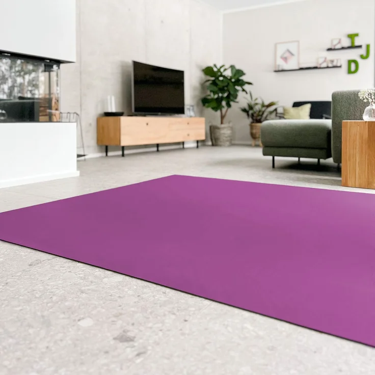 Krabbelmatte Sanosoft 60x120cm Pflaume | Öko-Tex und in Deutschland produziert - beidseitig rutschfeste Krabbelunterlage – Bild 2