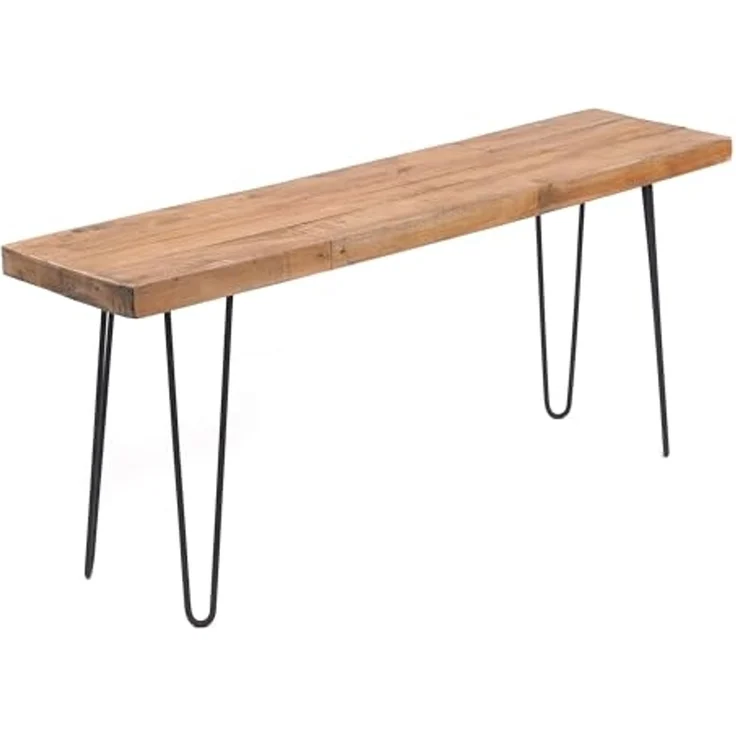 DESIGN DELIGHTS Sitzbank SITZBANK "BOHLE", 120 cm, Altholz massiv, mit Gestell, Esszimmerbank – Bild 1