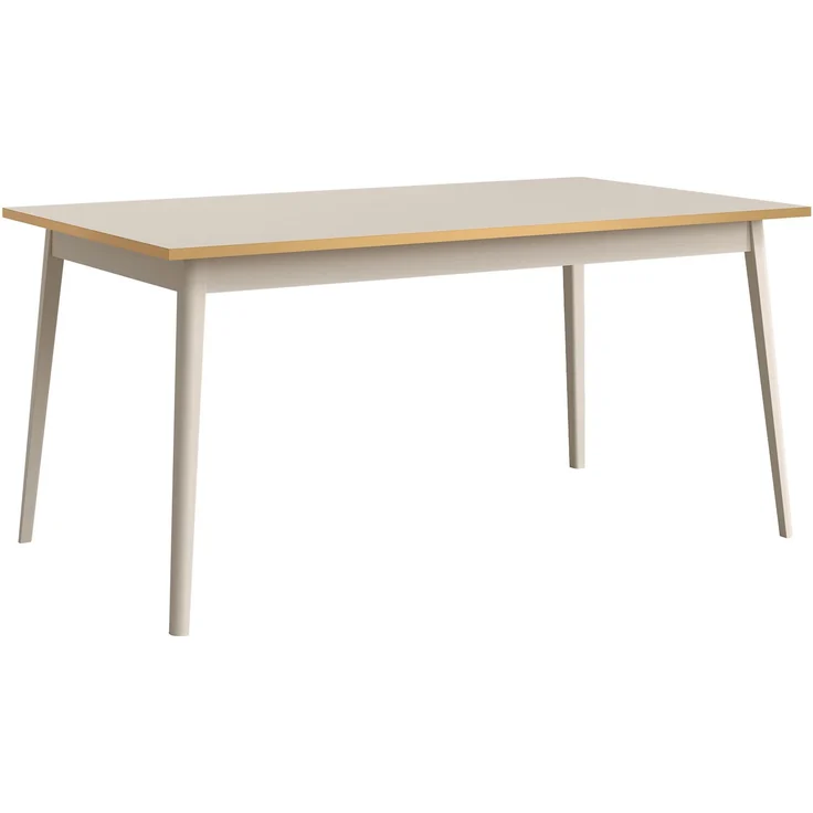 AX LIVING Esstisch Beige Rorene 160 cm lang Sand Gold Design Modern – Bild 1