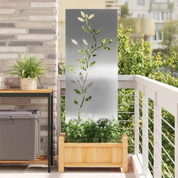 vidaXL Wetterfeste Gartenplatte aus Hochleistungsstahl, dekoratives Wandobjekt für Outdoor-Dekoration und Terrassengestaltung – Bild 2