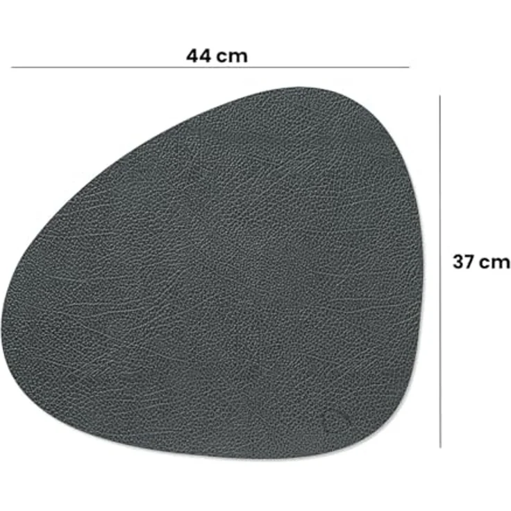 LIND DNA Table Mat Curve L 37x44 cm Hippo Black-Anthracite – Bild 2