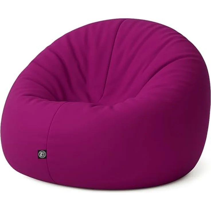 PATCH HOME 2-in-1 Sitzsack Sessel - Gaming Bean Bag mit Reißverschluss - Bereits befüllt, Ergonomisch & Robust für Kinder & Erwachsene - Indoor & Outdoor, Wetterfest (Himbeere, 155cm) – Bild 2