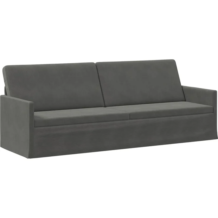 vidaXL 3-Sitzer Sofa Dunkelgrau 220 x 81 x 82 cm Cordstoff 42041167 – Bild 1