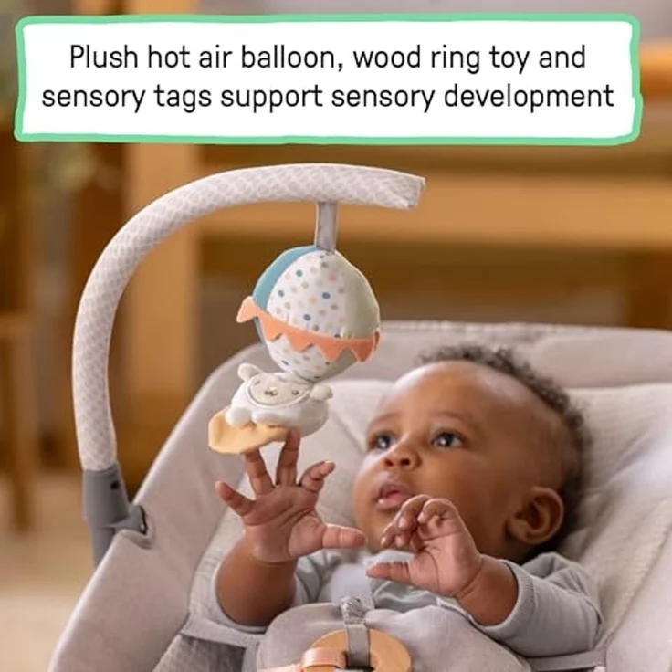 Ingenuity Keep InMotion Automatischer Baby-Schaukelsitz, mit Fernbedienung, hochwertige Materialien, 0-6M - Soulful Skies – Bild 4