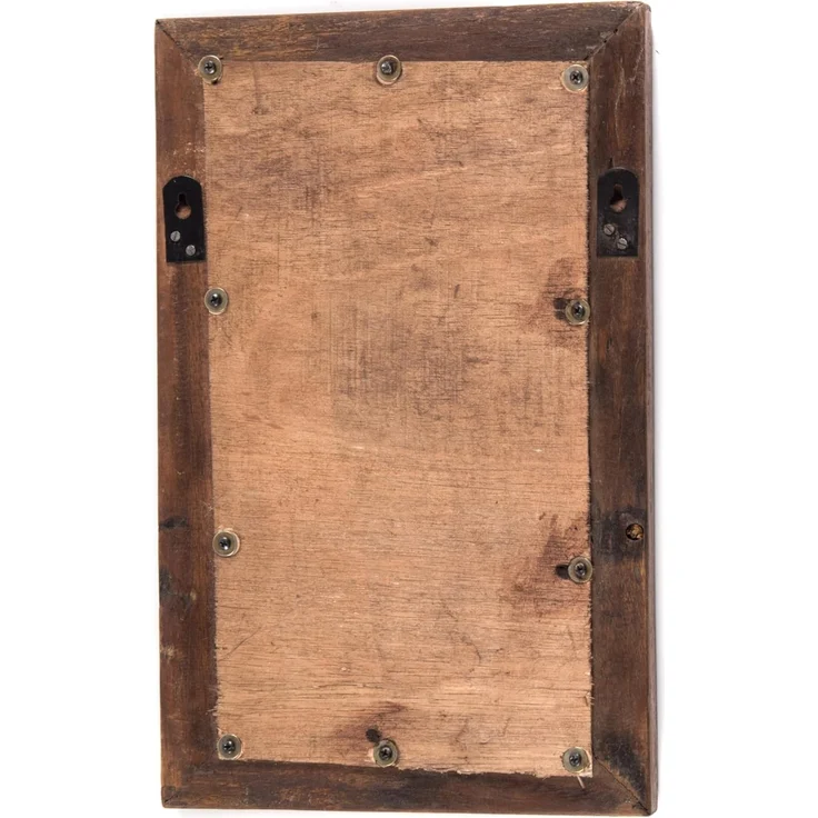 Wandspiegel Sara 40x25 cm, Mahagoni Massivholz dunkelbraun – Bild 4