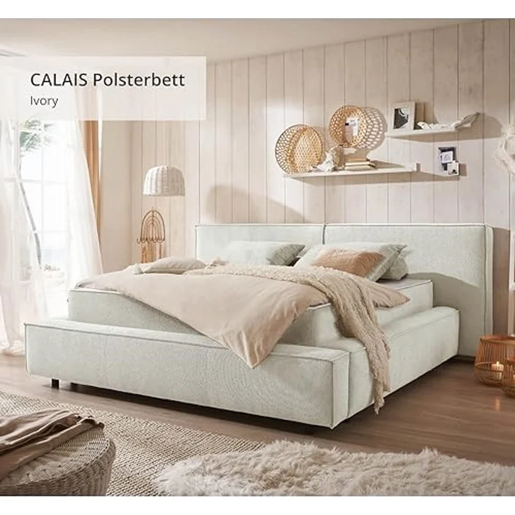 Calais Polsterbett 180x200 – Zeitloses Design mit Premium-9-Zonen-Matratze, Duo-Wendefunktion & hohem Schlafkomfort – Bild 3