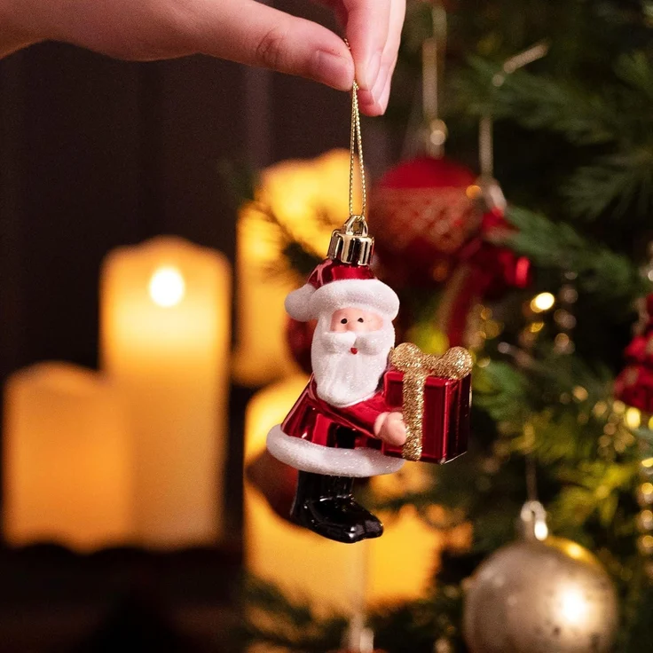 Valery Madelyn Weihnachtskugeln 40er Set Rot Gold Aufhänger – Bild 3