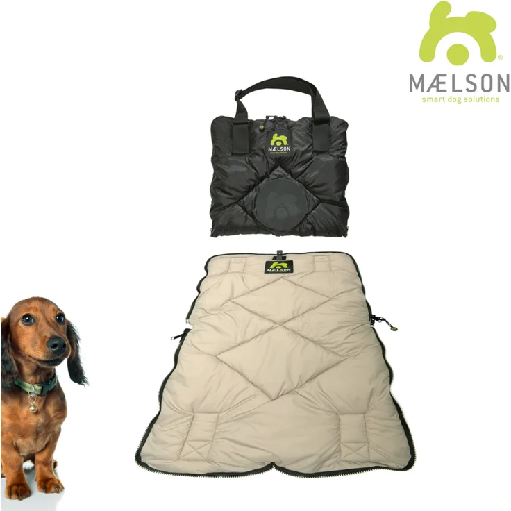 Maelson Cosy Roll Hundedecke - Farbe: Schwarz, Beige S (80x45) – Bild 6