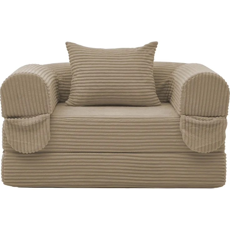 ZUBALIYA SchlafSofa mit Cordbezug, mit Schaumstoffpolsterung, ohne aufwendige Montage, für Wohnzimmer und Apartments – Bild 7