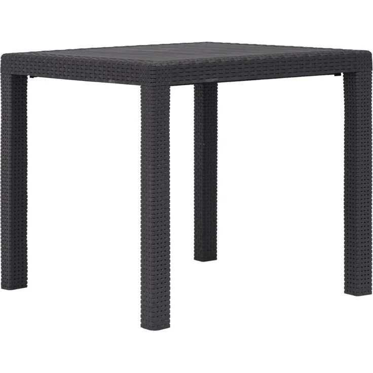 Gartentisch, Balkontisch, Küchentisch Braun 79 x 79 x 72 cm Kunststoff Rattan-Optik