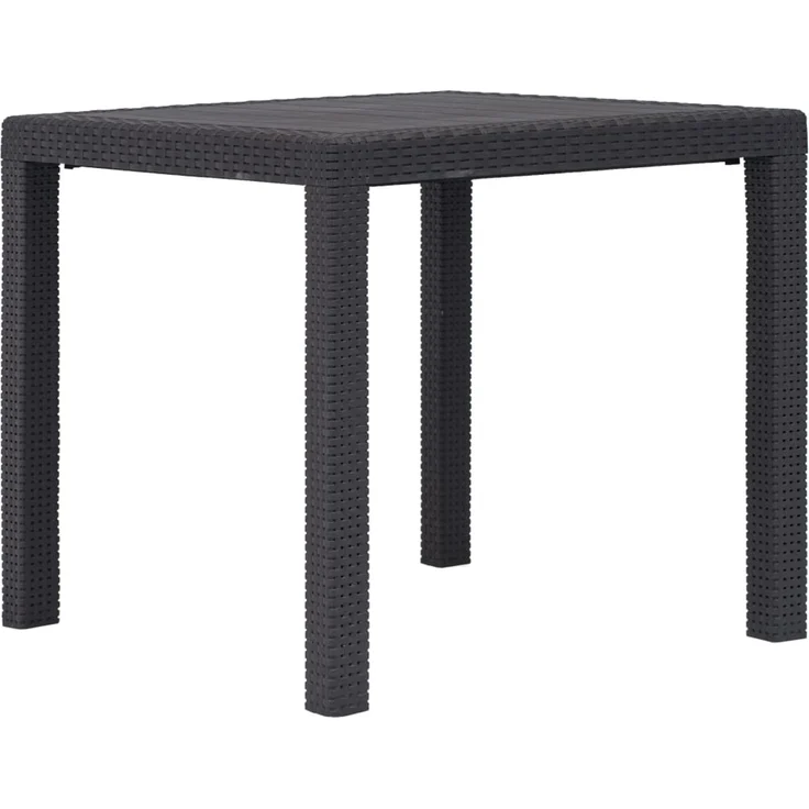 Gartentisch, Balkontisch, Küchentisch Braun 79 x 79 x 72 cm Kunststoff Rattan-Optik – Bild 1