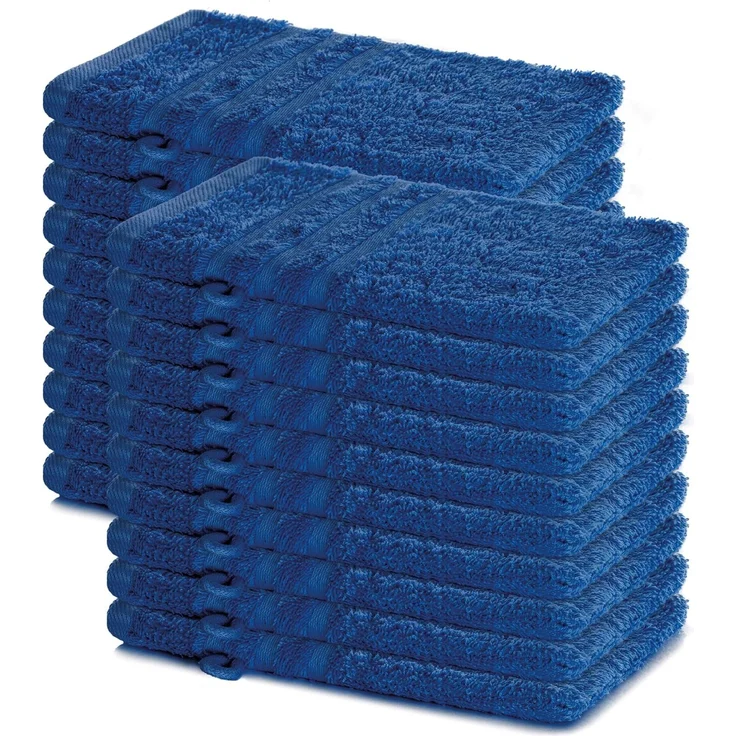 Lavea Waschhandschuh 20er Set Waschhandschuhe, 15x21 cm, Elena-Frottierserie, Waschlappen, (20-St), 500 g/m² Frottier, weich & saugstark, pflegeleicht