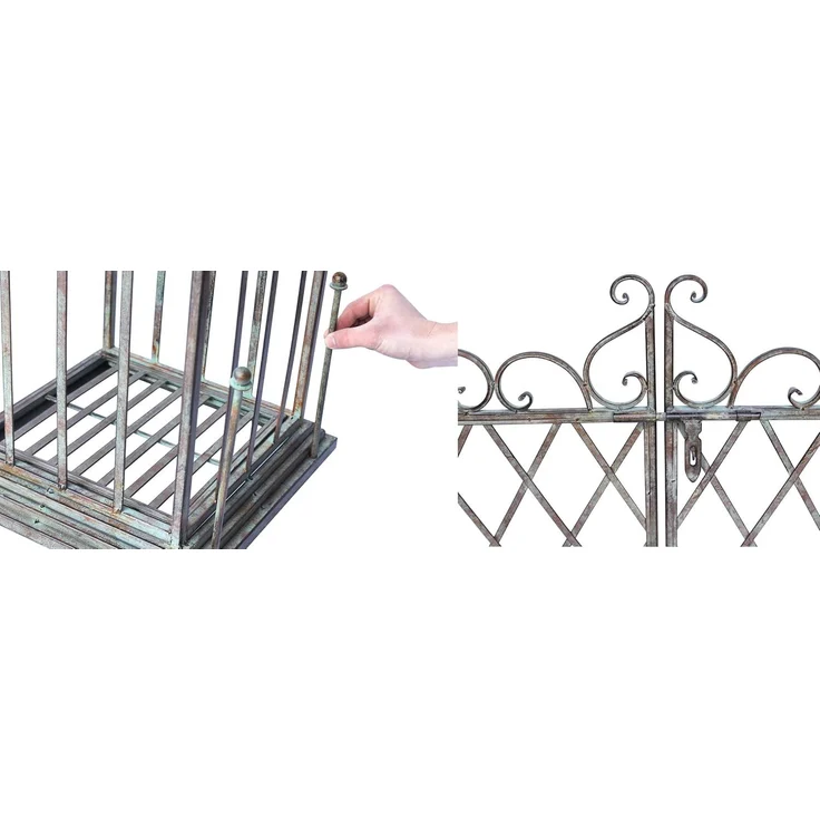 DanDiBo Rosenbogen mit Tor Pforte Metall 275x170 cm Rundbogen Torbogen Pergola 110241 Schmiedeeisen Rankhilfe Gartentor – Bild 7