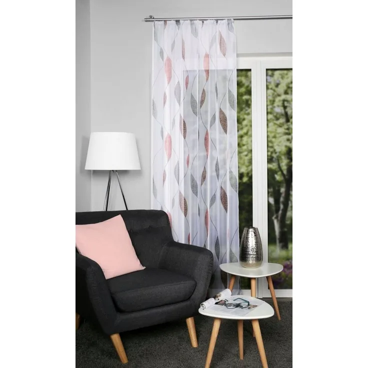 HOME WOHNIDEEN Gardine PAOLO, Kräuselband (1 St), halbtransparent, Voile, halbtransparent