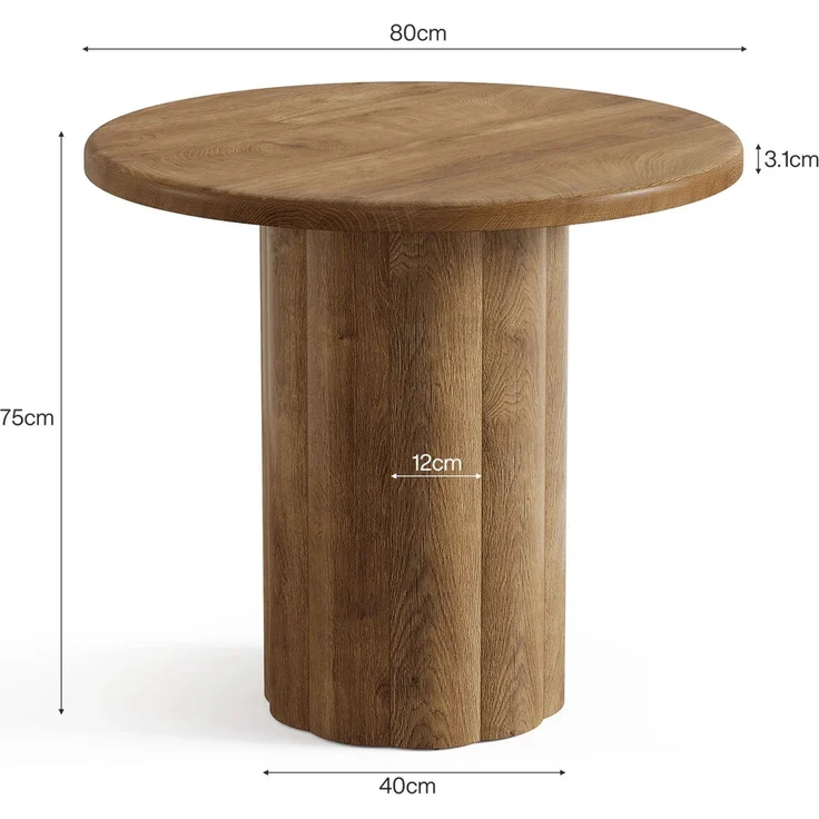 Schlichtes Design Bürotisch,Runder Konferenztisch,Konferenztisch(nur Tisch)--Braun--80x80x75.5cm--YOUDENOVA – Bild 7