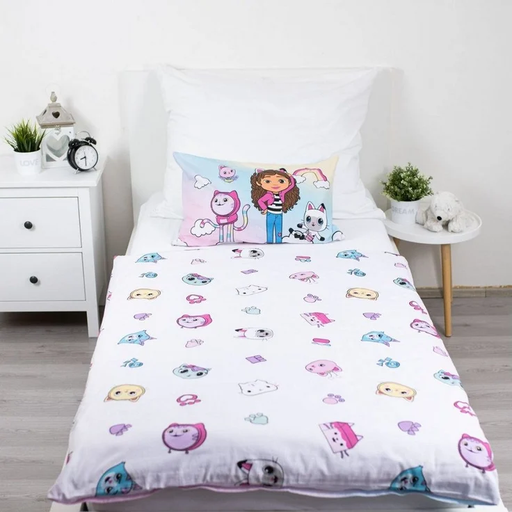 Gabby's Dollhouse Kinderbettwäsche Baumwolle Baby Bettwäsche 2 teilig 100 × 135 cm 40 × 60 cm – Bild 2