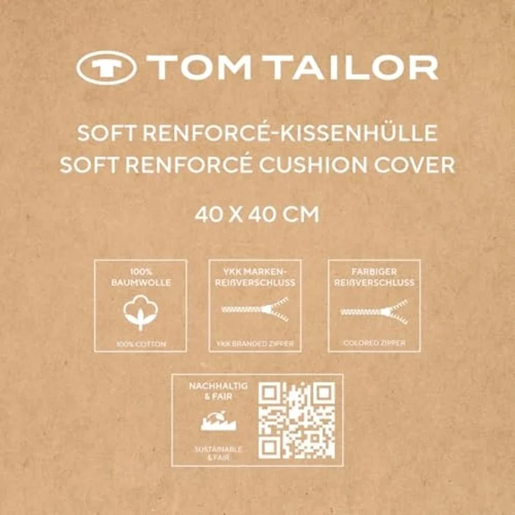 TOM TAILOR HOME Kissenbezug Bold Check, (1 Stück), in Soft-Renforcé Qualität – Bild 7