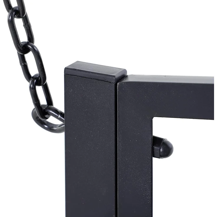 Outsunny Gartenbank mit Ketten (Gartenschaukel, 1-St, Hängebank), für Garten, Balkon, Schwarz – Bild 8