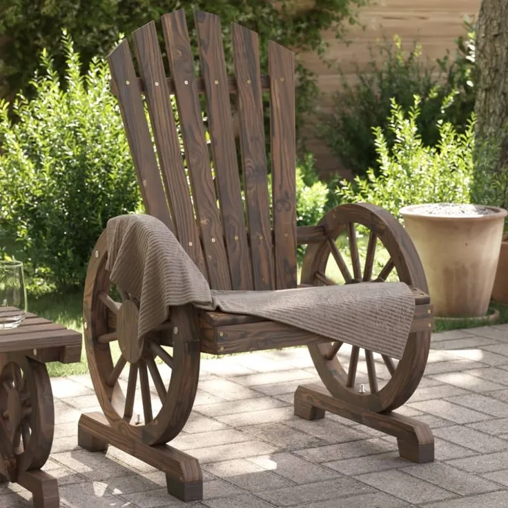 vidaXL Adirondack-Gartenstühle 4 Stk. Massivholz Tanne 3207118