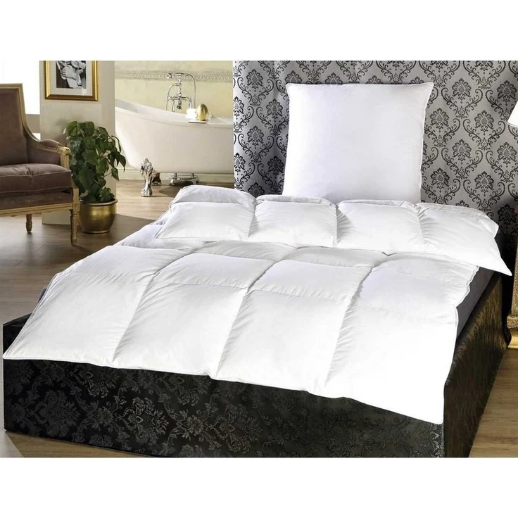 Daunendecke ( 10% Daunen / 90% Federn ) 135x200cm, inkl. Federkissen 80x80cm ( 100% Federn ), Made in Germany – Bild 5