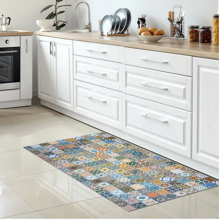 Carpetia Küchenläufer Küchenteppich Modern, rechteckig, Höhe: 5 mm, rutschhemmender Rücken, pflegeleicht, robust