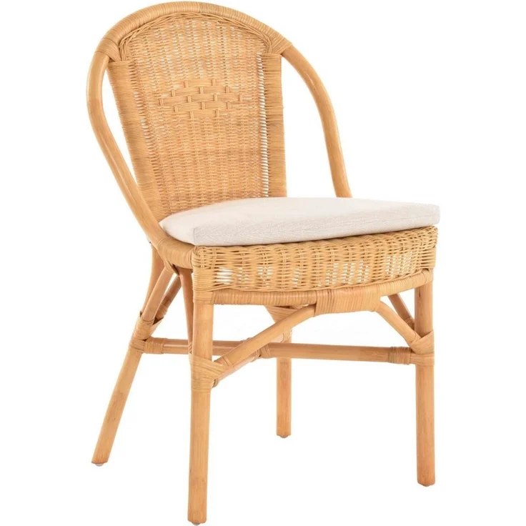 Krines Home Küchenstuhl Esszimmerstuhl Klassik Korb Esszimmer Stuhl Korbstuhl Natur Rattan, Küchenstuhl – Bild 5