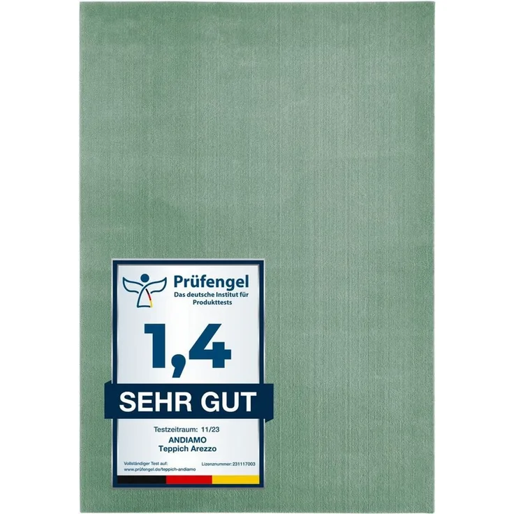 Andiamo Badematte Arezzo, Höhe 16 mm, rutschhemmend beschichtet, fußbodenheizungsgeeignet, schnell trocknend, Polyester, quadratisch, Uni Farben, auch in rund und als 2er Set erhältlich