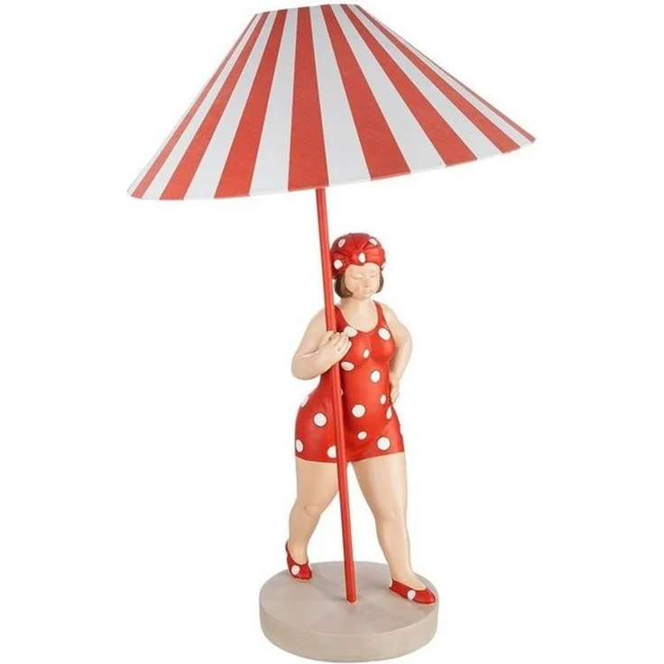 GILDE Tischleuchte GILDE Lampe Becky - rot - H. 60cm x D. 38,5cm – Bild 4