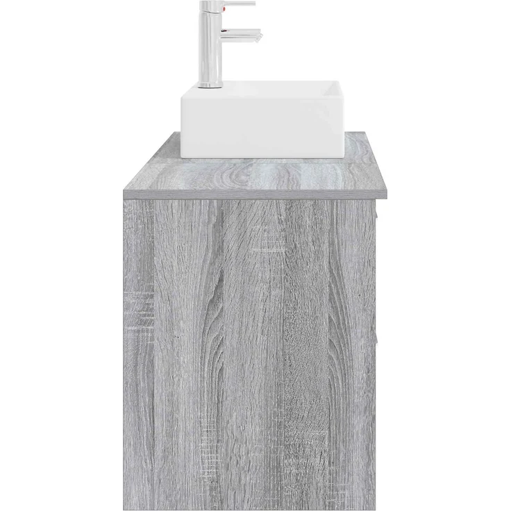vidaXL Badezimmerschrank-Set 2 stk. Grau Sonoma 79,5 x 41 x 79,5 cm 3403893 – Bild 5