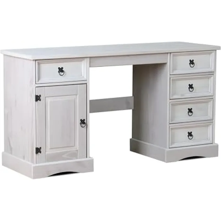 Schreibtisch New Mexico Kiefer massiv grau