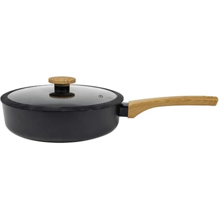 SABATIER International Schmorpfanne Pfannenset Induktion Topfset Schmorpfanne 24cm Pfanne 28cm 3tlg, Edelstahl (2-tlg), ALUGUSS Spülmaschinenfest, Pfannen Set – Bild 4