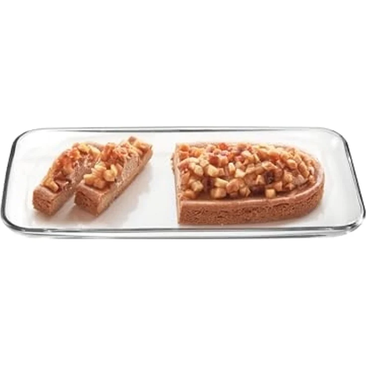 Leonardo Ciao Glasplatte, spülmaschinengeeignete Servierplatte für Kuchen, Gebäcke oder Canapés, Klarglas, 2,5 x 33 x 16 cm, 550 g, 025831 – Bild 6