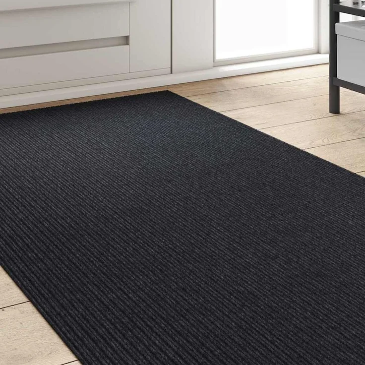 vidaXL Teppichläufer Anthrazit 80 x 500 cm Stoff 42011426 – Bild 3