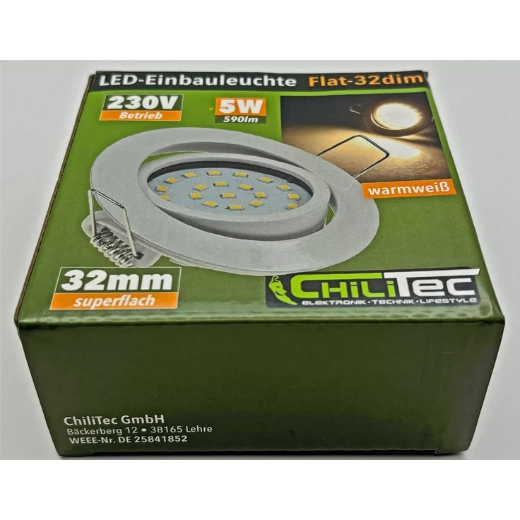 LED-Einbauleuchte "Flat-32dim" warmweiß80x32mm, 5W, 590lm, weißes Gehäuse – Bild 8