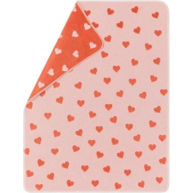 Babydecke Plaid Carla 'Herzen' 70 x 90 cm, DAVID FUSSENEGGER – Bild 1