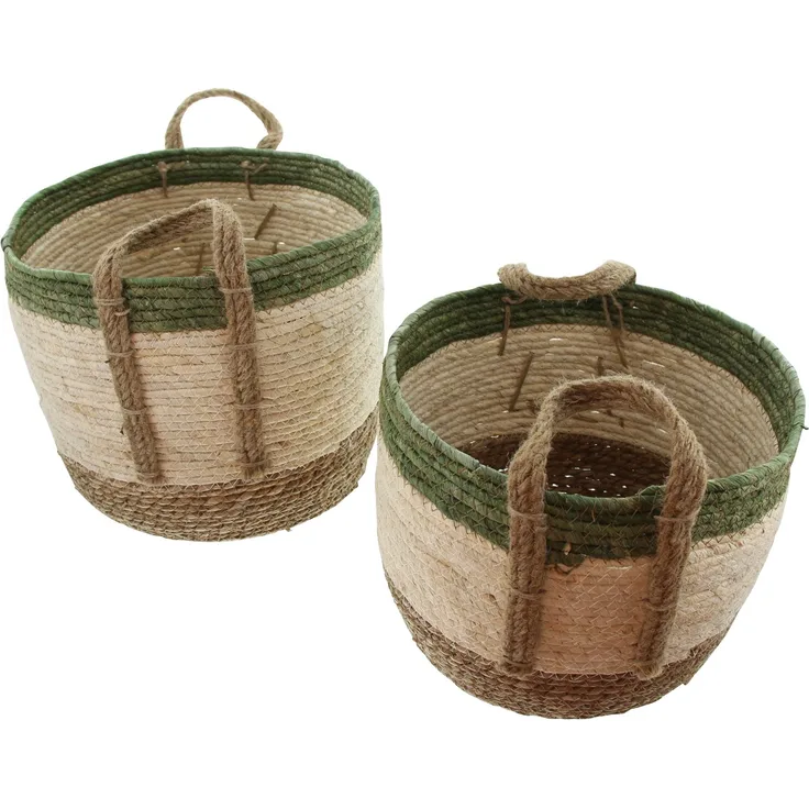 Füllkorb Farbkombi 2er Set Aufbewahrungskorb Schale Obstkorb Tischdeko Korb