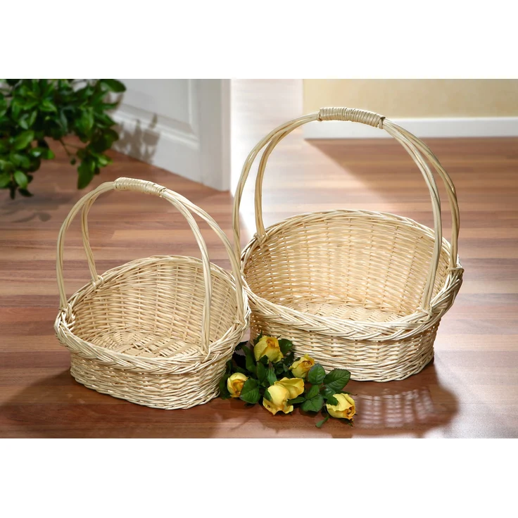 Bügelkorb Doppelbügel, klein Korb Erntekorb Einkaufskorb Tragekorb Korb Pilzkorb – Bild 2