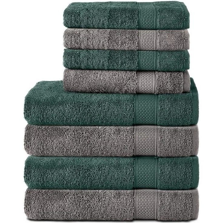 Komfortec Handtuch Set aus 100% Baumwolle, 4 Handtücher 50x100 cm und 4 Badetücher 70x140 cm, Frottee (Packung, 8-St), Duschtücher & Badehandtuch, Weich, Towel, Groß – Bild 3