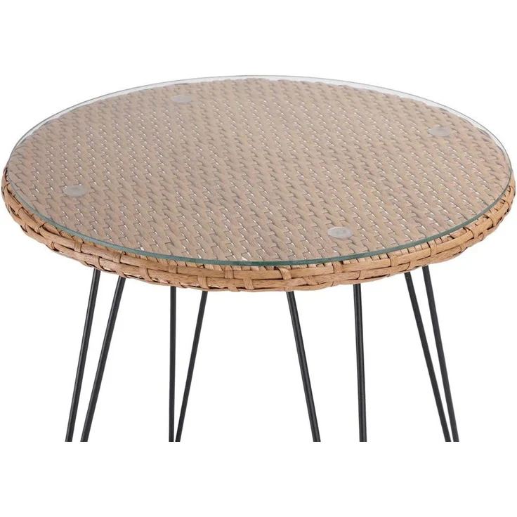 Casaria 'BALI ' Balkonset, 3-tlg, Wetterfest, Polyrattan, pulverbeschichteter Stahl, Rattan Look – Bild 6