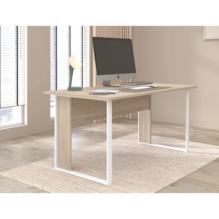 Schreibtisch StartUP in Eiche und weiß 150 x 80 cm – Bild 2