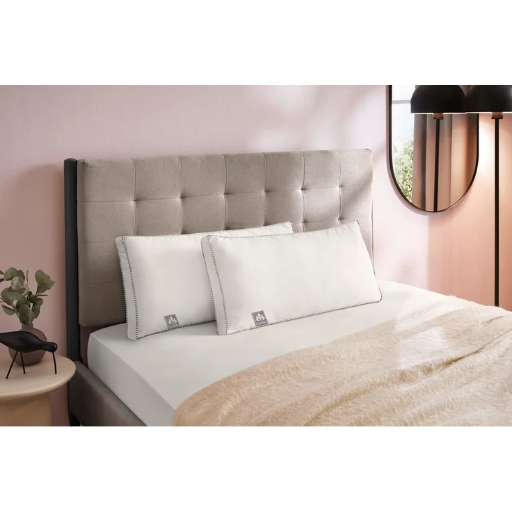 Irisette Kopfkissen irisette® Sensible 2er Set 40x80 cm, Füllung: 100% Polyester, Seitenschläfer, Rückenschläfer, Bauchschläfer, temperatur- und feuchtigkeitsregulierend, Bezug aus Naturmaterialien – Bild 1