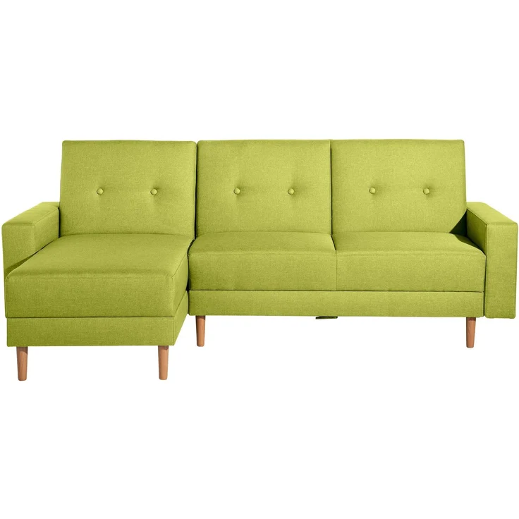 Funktionssofa mit Hocker Kattie Flachgewebe apfel – Bild 6