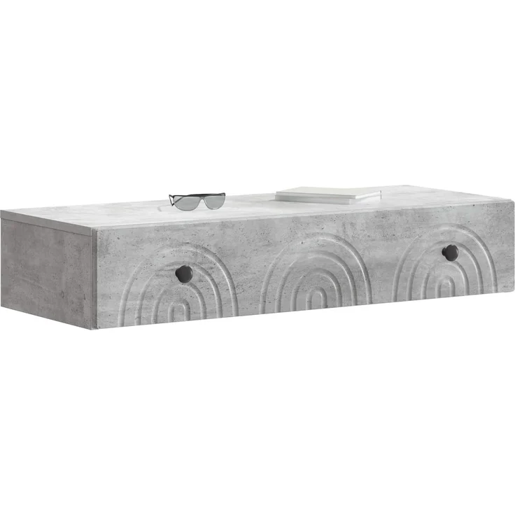 vidaXL Wandmontierter Beistelltisch Betongrau 87,5 x 34,5 x 17 cm 898158 – Bild 3