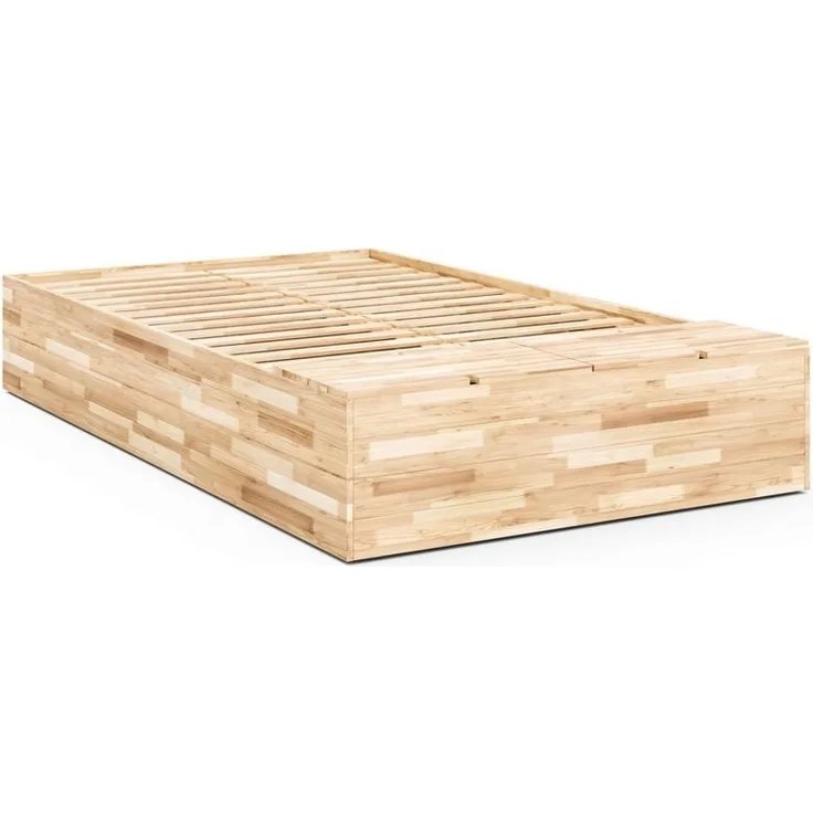 Karup Design Bettgestell Basement Bed, Stauraumbett, Bett optional mit oder ohne Sitzbank, Bett mit integriertem Stauraum, inkl Lattenrost, FSC®zertifiert