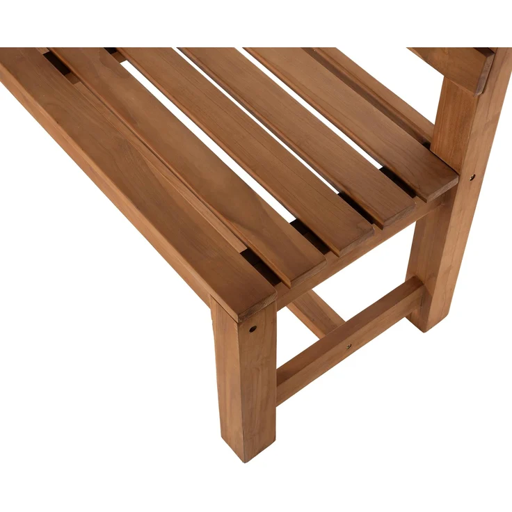 Gartenbank Teakbank CUGAD - Holz Teak 120x50x85 cm | Holzbank 120 Cm Gartenbank Sitzbank Mit Lehne Wetterfest Bank Garten Terrasse – Bild 5