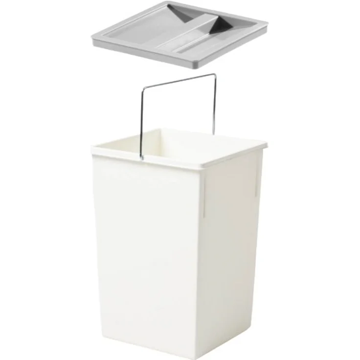 Hailo Inneneimer 1045119 weiß 15 Liter 220 x 230 x 350 mm mit Deckel – Bild 1