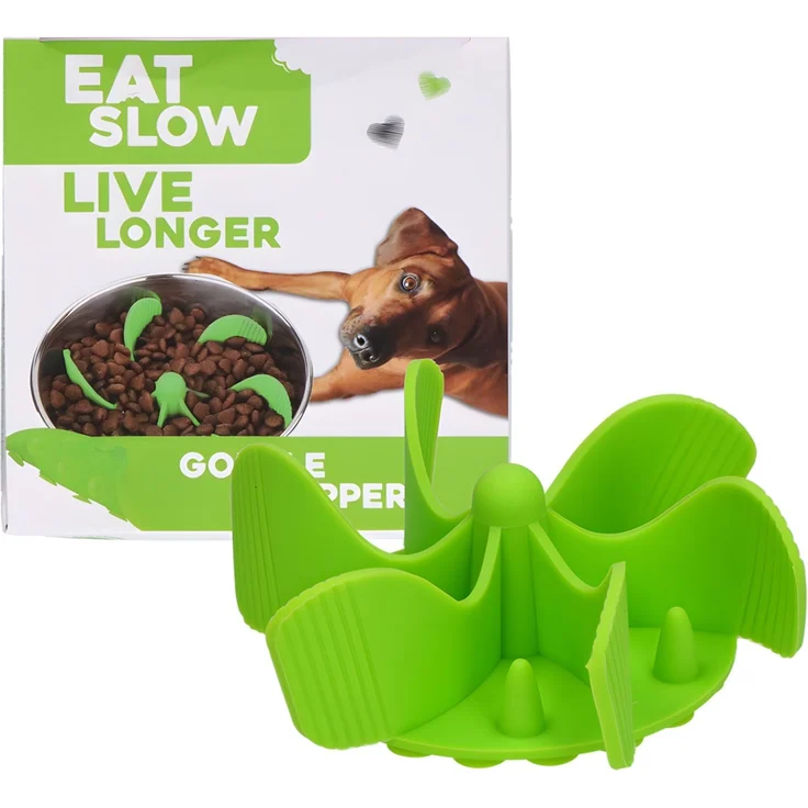 Eat Slow Live Longer Anti-Schlingeinsatz grün, Größe: M – Bild 1