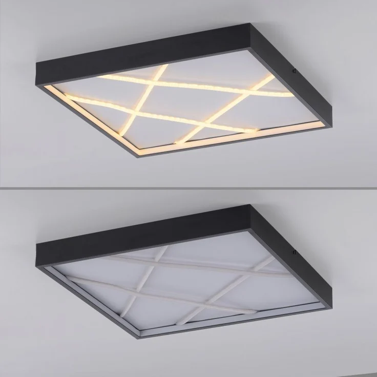 JUST LIGHT 14093-18 MIKADO Deckenlampe eckig schwarz 3000K – Bild 2